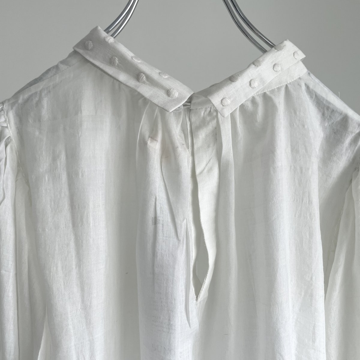 BUNON Khadi Cotton Silk Embroidery Collar Blouse/BN2376*SL#IT