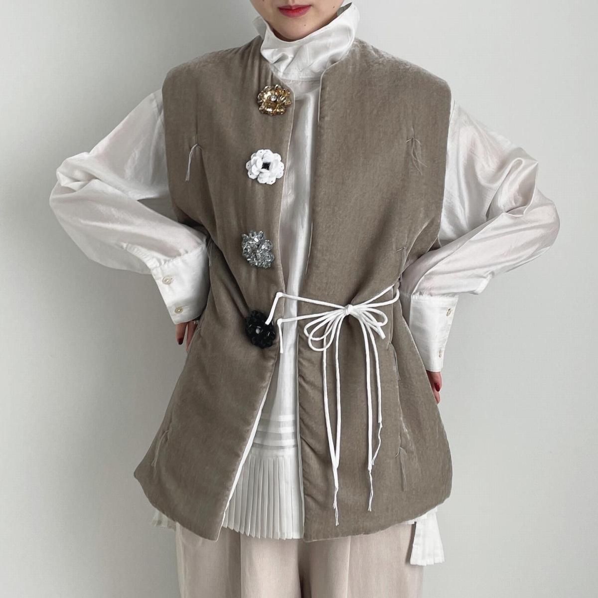 TOWAVASE La zabu(ラ ザブ) vest jacket/26-0035A*VE#IT TOWAVASE La zabu(ラ ザブ) vest jacket/26-0035A*VE#IT