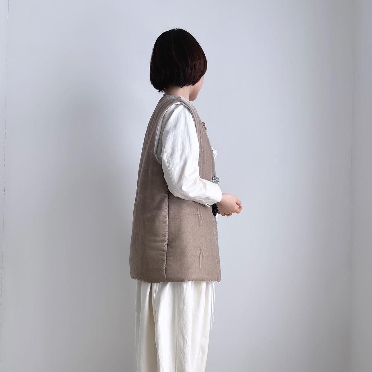 TOWAVASE La zabu(ラ ザブ) vest jacket/26-0035A*VE#IT TOWAVASE La zabu(ラ ザブ) vest jacket/26-0035A*VE#IT