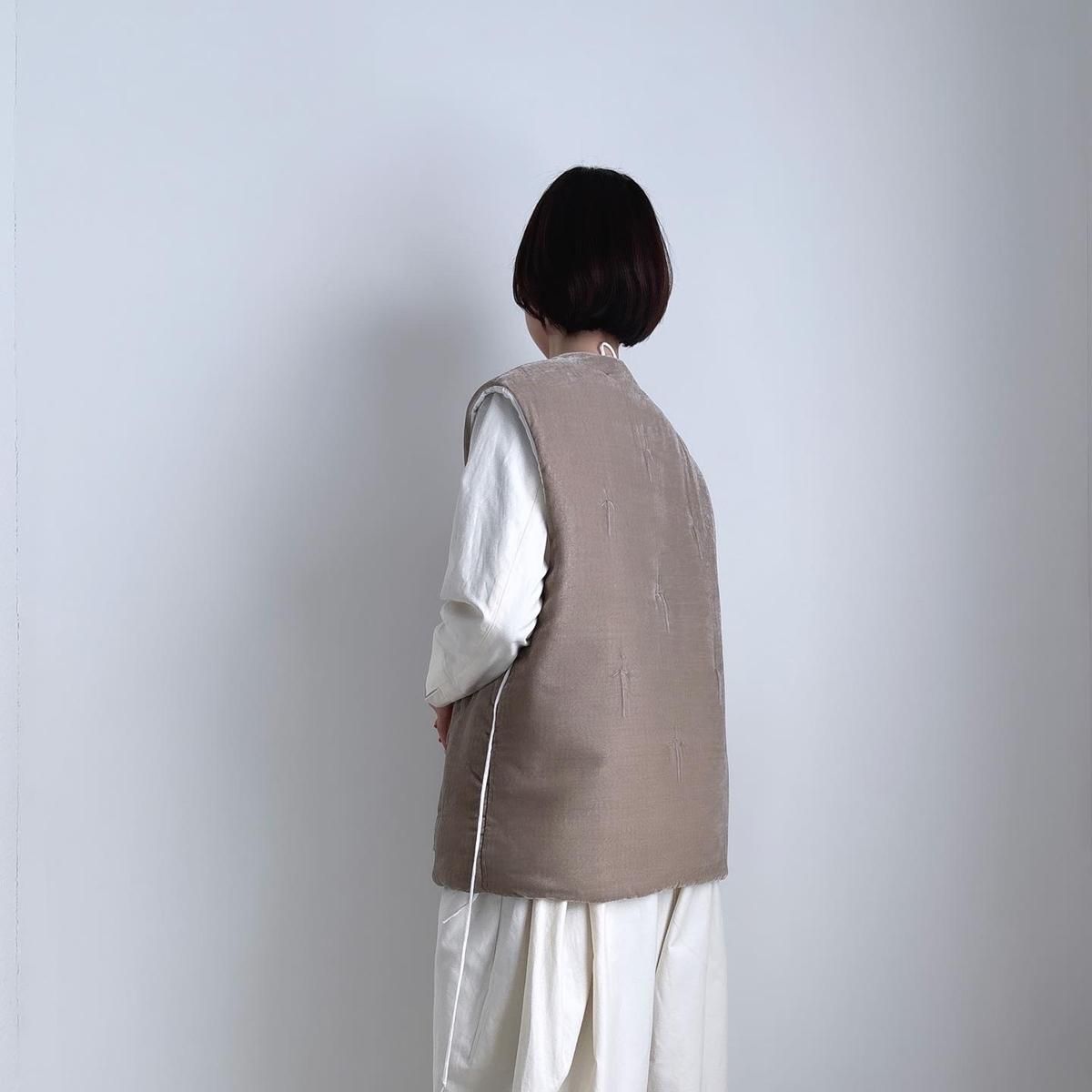 TOWAVASE La zabu(ラ ザブ) vest jacket/26-0035A*VE#IT TOWAVASE La zabu(ラ ザブ) vest jacket/26-0035A*VE#IT