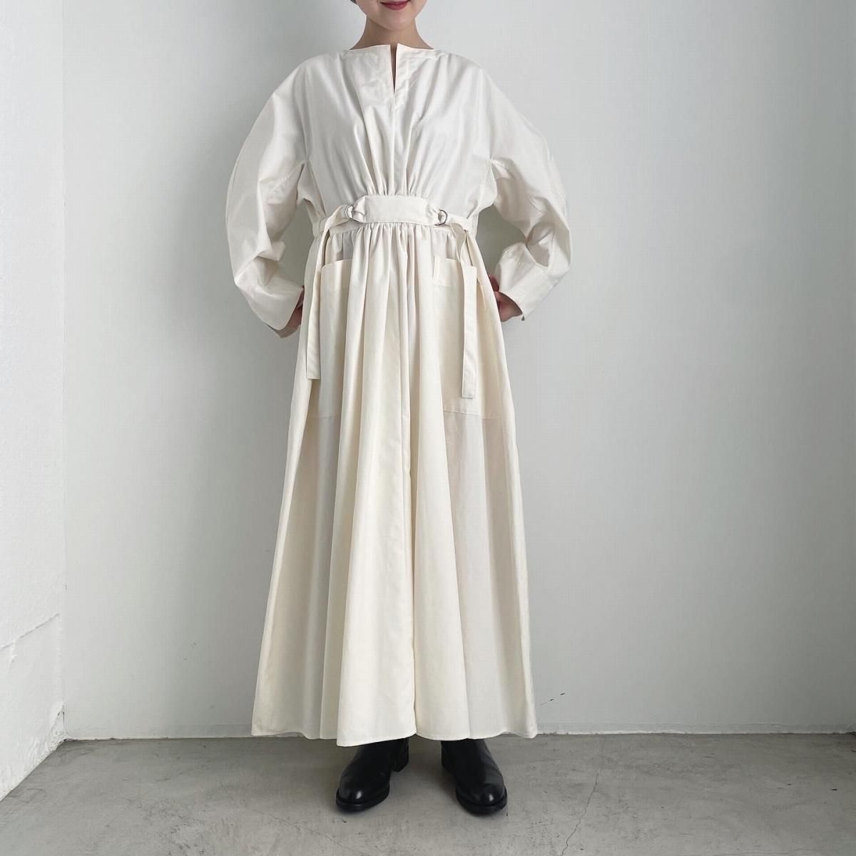 TENNE HANDCRAFTED MODERN new waist shirring dress /007*OP#IT TENNE HANDCRAFTED MODERN new waist shirring dress /007*OP#IT