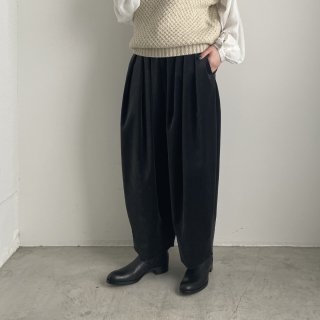 TENNE HANDCRAFTED MODERN 3 tuck wide pants(velvet) /0026*PT#IT