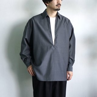 24SS Graphpaper Wool Cupro Skipper Shirt / GU241-50075*SL#GH