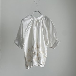 BUNON Kahdi Silk Tie Embroidery Blouse/BN2409*SS#IT
