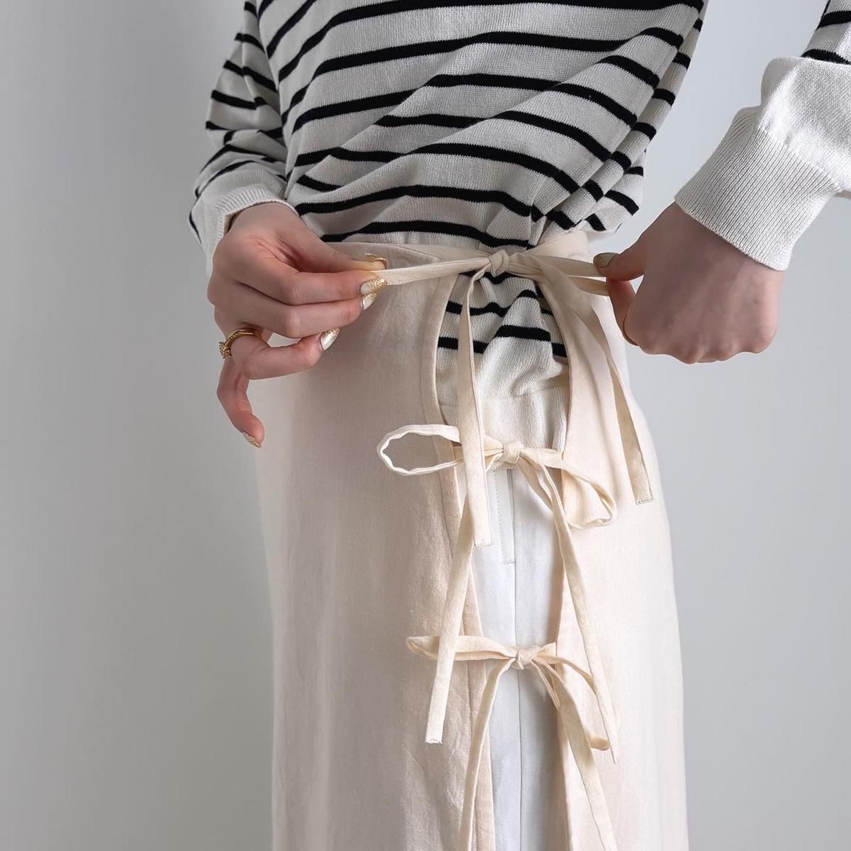 BUNON Kahdi Cotton ＆ Bird Embroidery Wrap Skirt/BN2427*SK