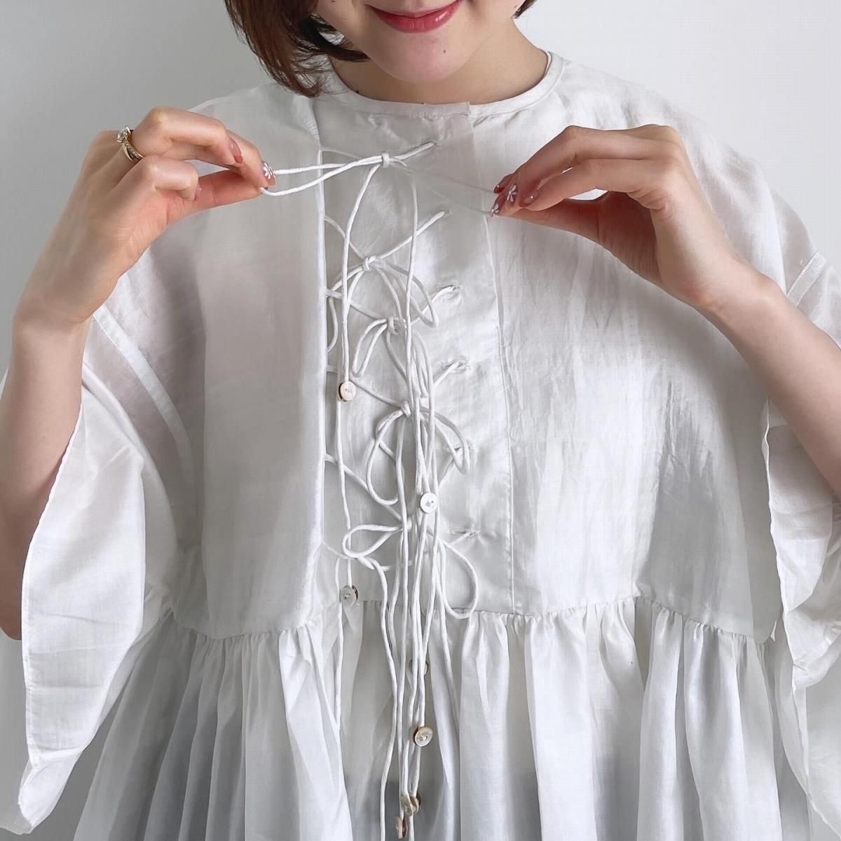 BUNON Kahdi Silk Wide Sleeve Ribbon Blouse/BN2401*SL#IT BUNON Kahdi Silk Wide Sleeve Ribbon Blouse/BN2401*SL#IT
