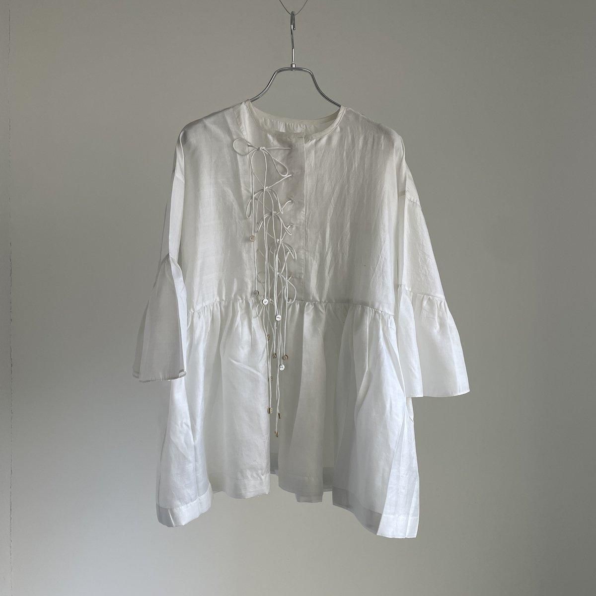 BUNON Kahdi Silk Wide Sleeve Ribbon Blouse/BN2401*SL#IT