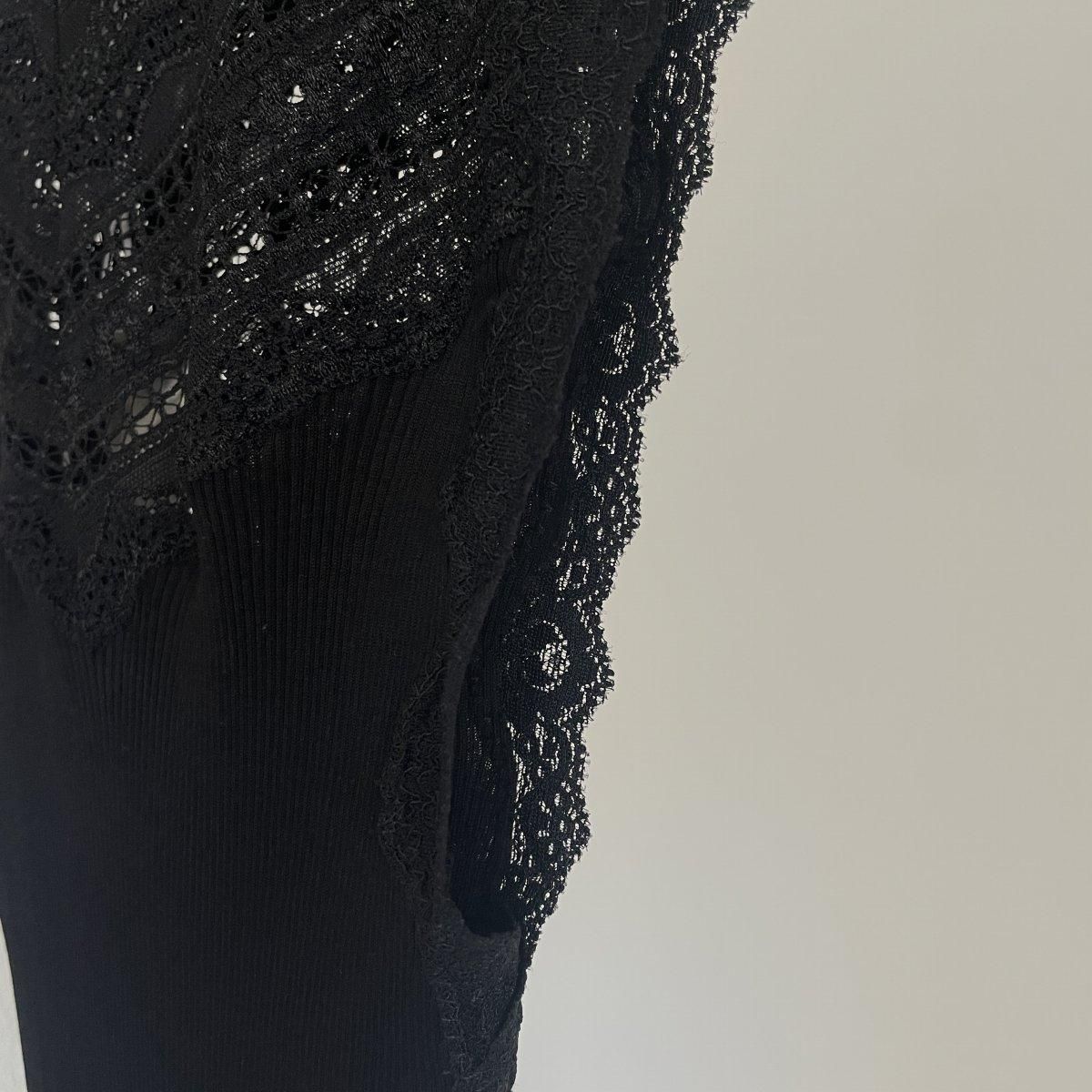 ROSEMUNDE シルクハイネックレースタンクトップ/4507*CS#IT