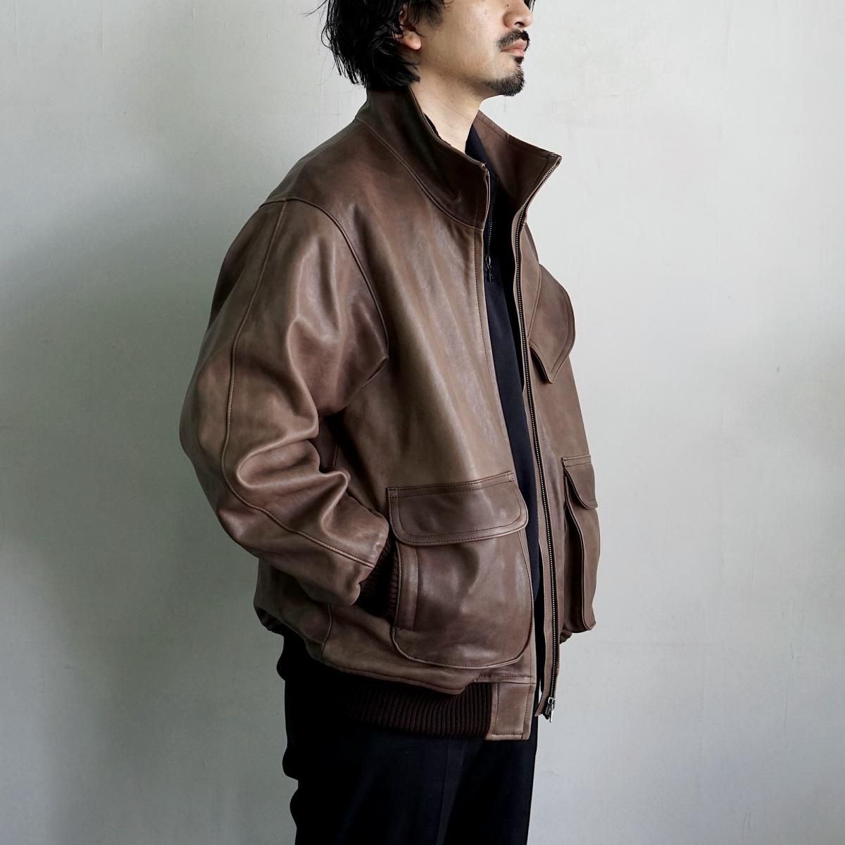 AURALEE LAMB LEATHER FLIGHT 楽しむ BLOUSON 4 AURALEE LAMB LEATHER FLIGHT 楽しむ BLOUSON 4