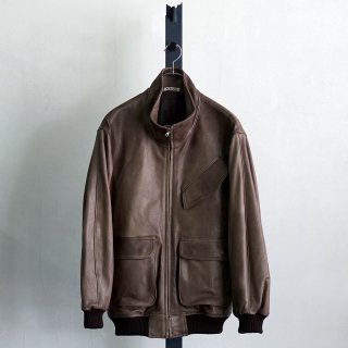 24AW AURALEE HEAVY LAMB LEATHER ZIP BLOUSON / *LE#GH