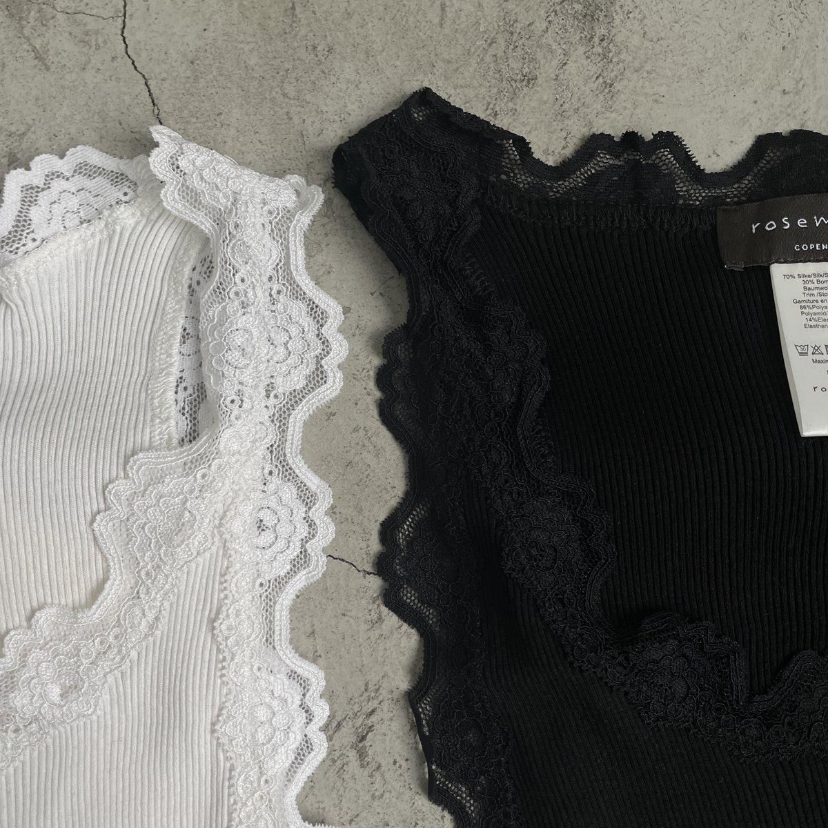 ロサムンド　レース　モックネック　タンクトップ　ブラック　ノースリーブ item343148611001-1-2.jpg