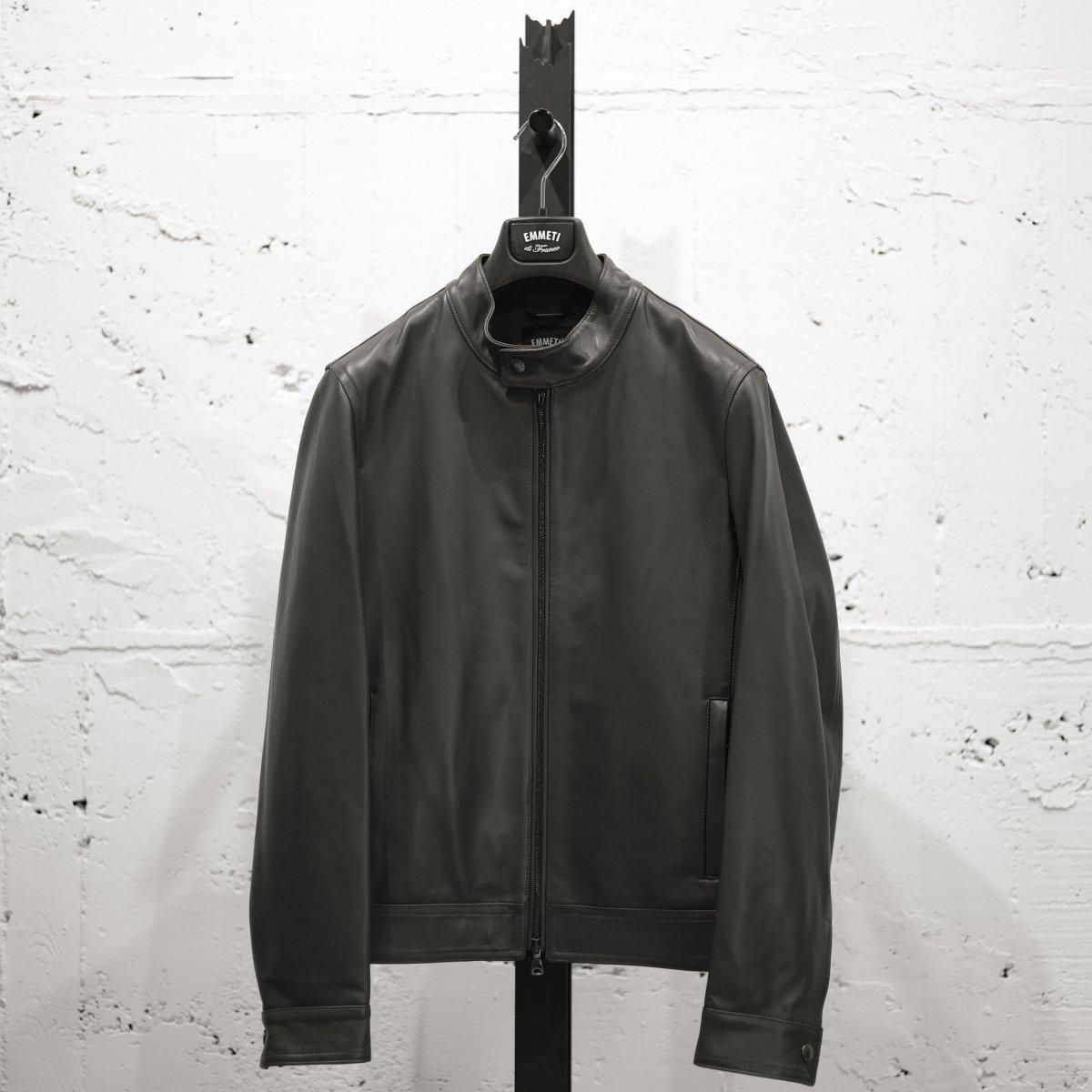 エンメティ JURI ユリ ラムレザー ナッパチェラータ ガンメタジップ