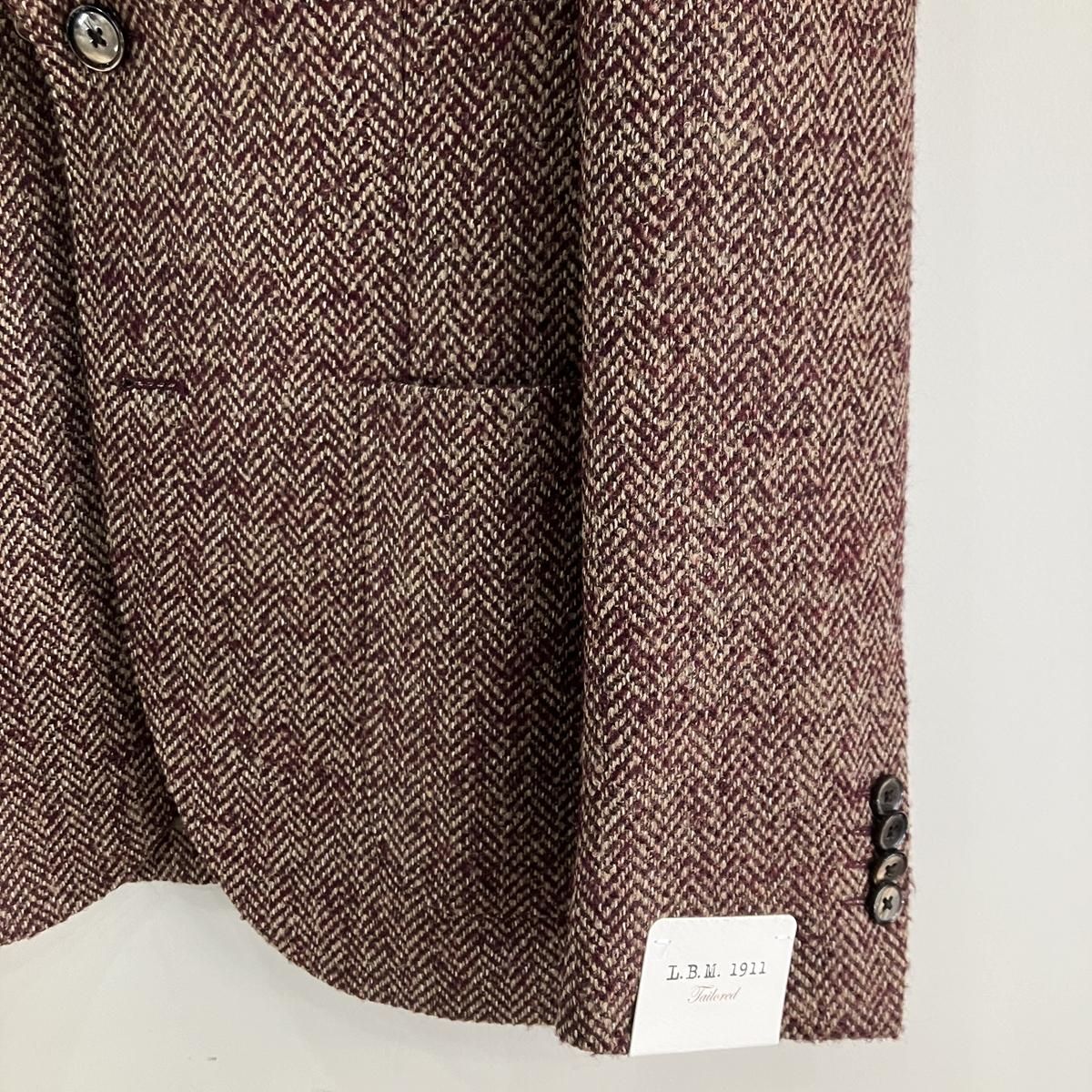 セール30%off】エルビーエム ミニヘリンボンソフトツイード ワイド