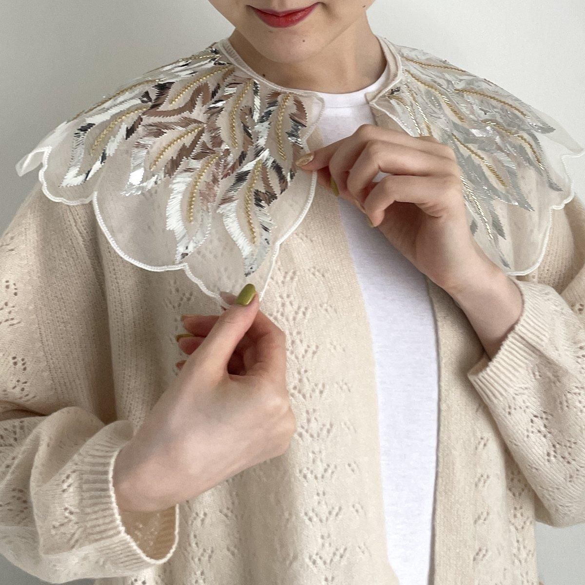 TOWAVASE Panier cardigan(襟付き 1PLY)/28-0028A*KN#IT TOWAVASE Panier cardigan(襟付き 1PLY)/28-0028A*KN#IT