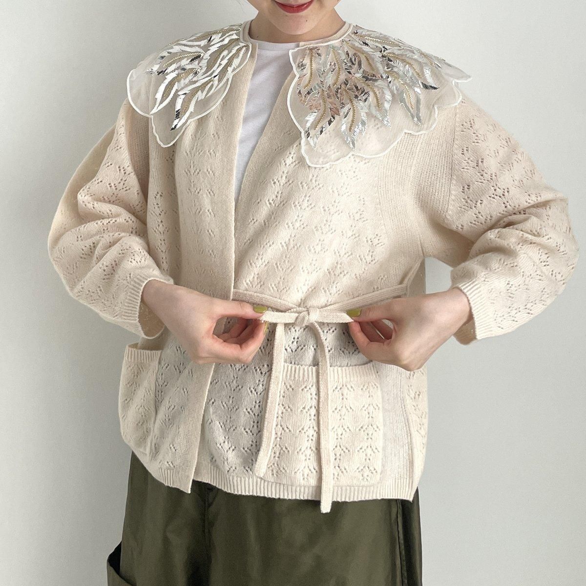 TOWAVASE Panier cardigan(襟付き 1PLY)/28-0028A*KN#IT