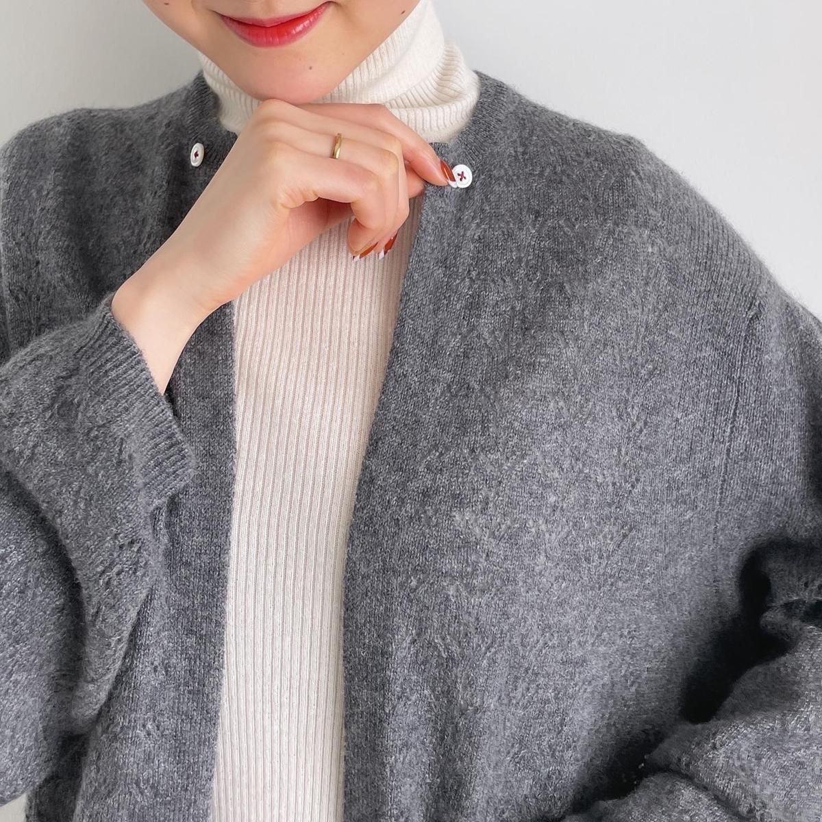 TOWAVASE Panier cardigan(襟付き 1PLY)/28-0028A*KN#IT TOWAVASE Panier cardigan(襟付き 1PLY)/28-0028A*KN#IT
