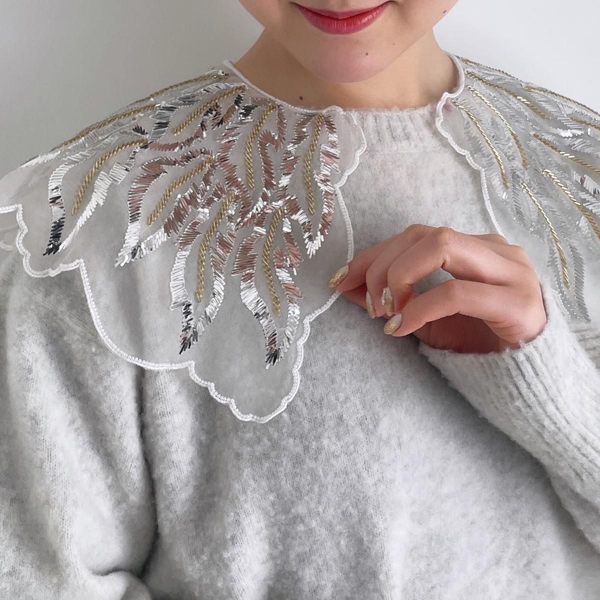 TOWAVASE Panier cardigan(襟付き 1PLY)/28-0028A*KN#IT TOWAVASE Panier cardigan(襟付き 1PLY)/28-0028A*KN#IT