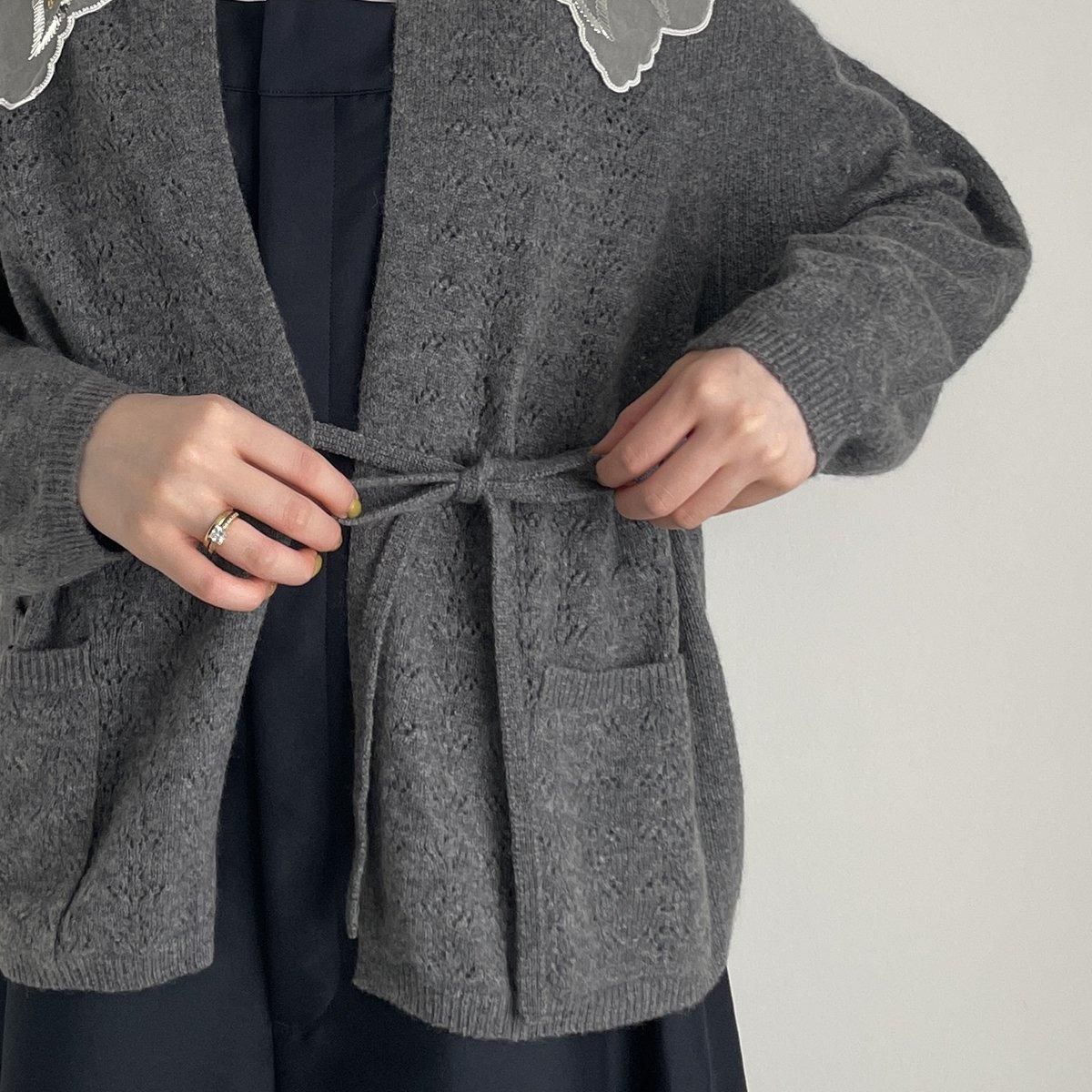 TOWAVASE Panier cardigan(襟付き 1PLY)/28-0028A*KN#IT TOWAVASE Panier cardigan(襟付き 1PLY)/28-0028A*KN#IT