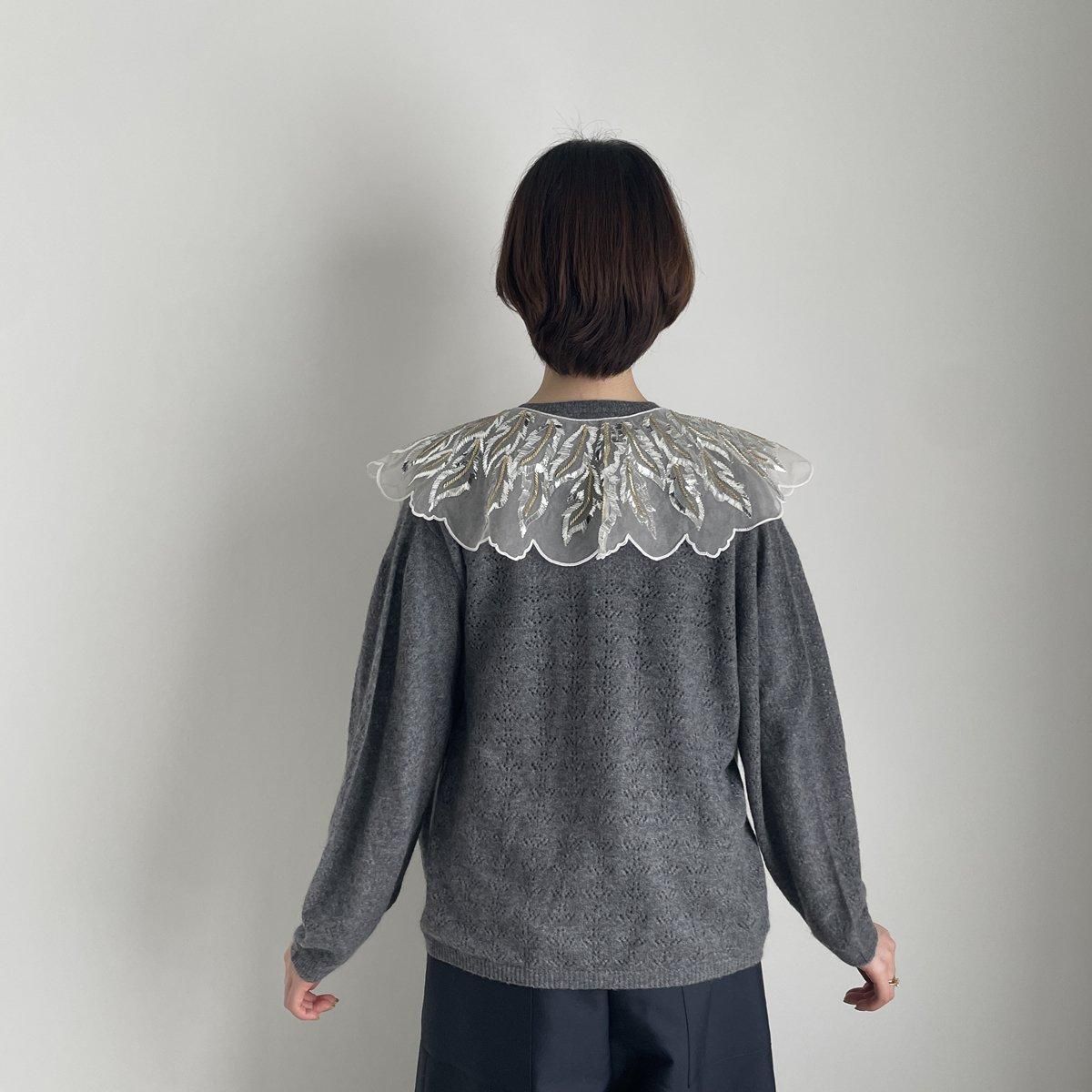 TOWAVASE Panier cardigan(襟付き 1PLY)/28-0028A*KN#IT TOWAVASE Panier cardigan(襟付き 1PLY)/28-0028A*KN#IT