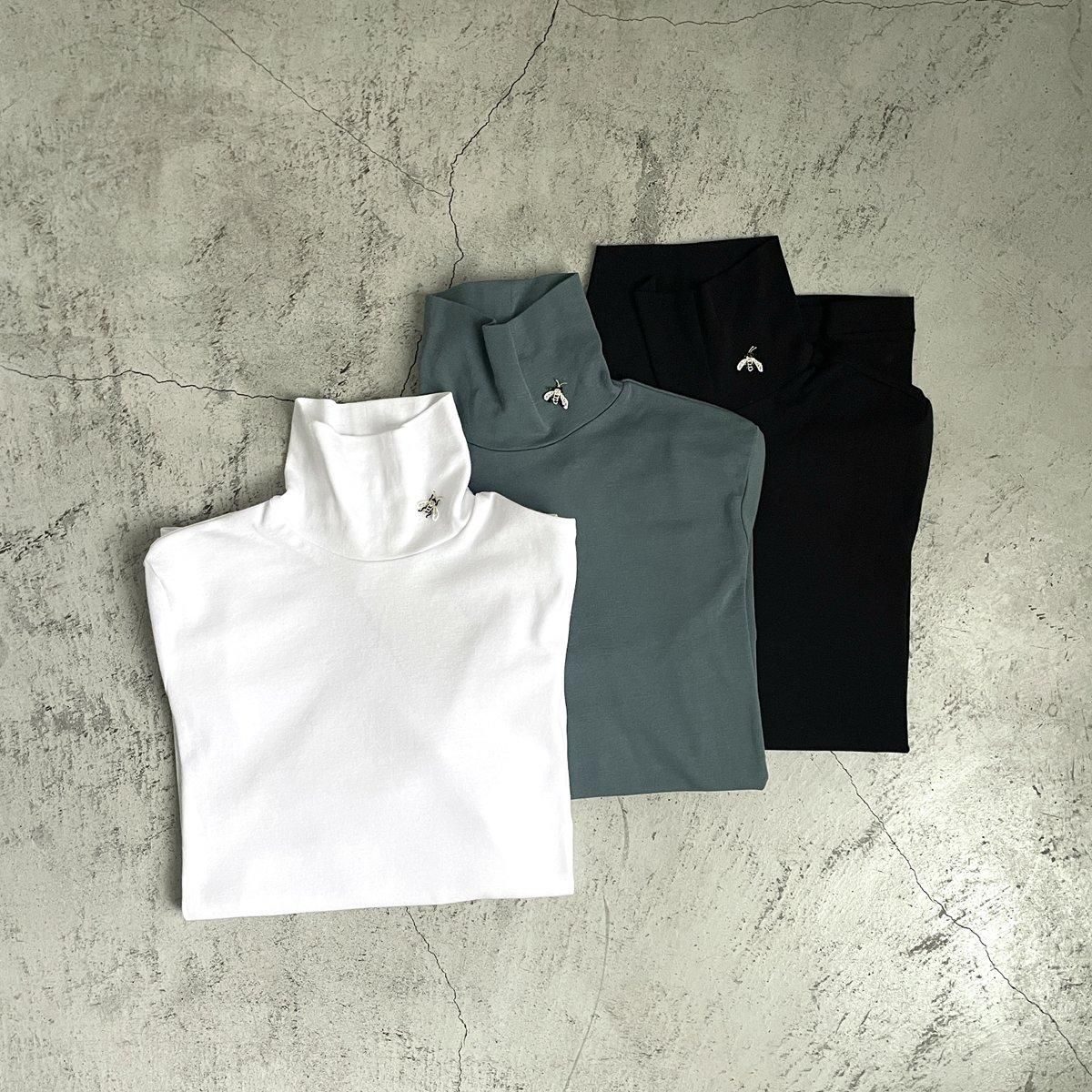 ANTIPAST Cotton Frice High neck T-shirt with Bee(蜂モチーフ ANTIPAST Cotton Frice High neck T-shirt with Bee(蜂モチーフ