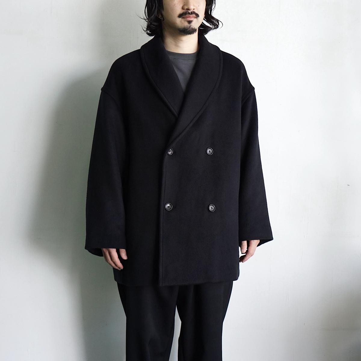 22AW Scale Off Melton Shawl Collar Coat