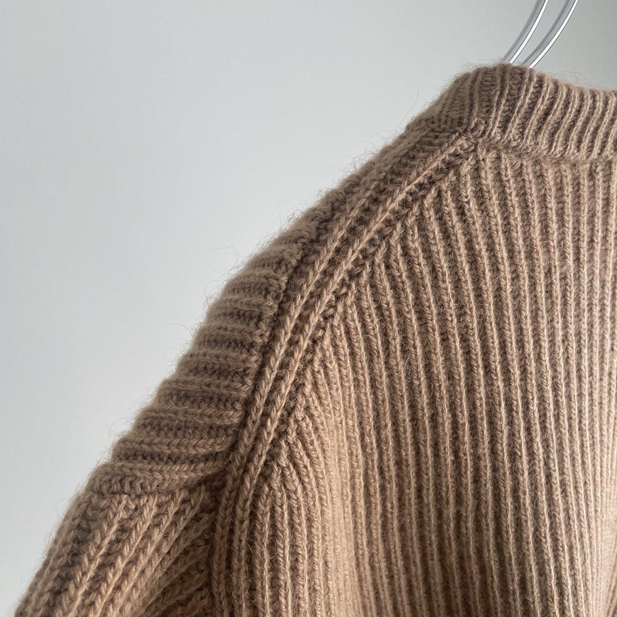 ANSPINNEN zip-up crewneck(ベビーキャメル)/ANS-UK0069*KN#IT