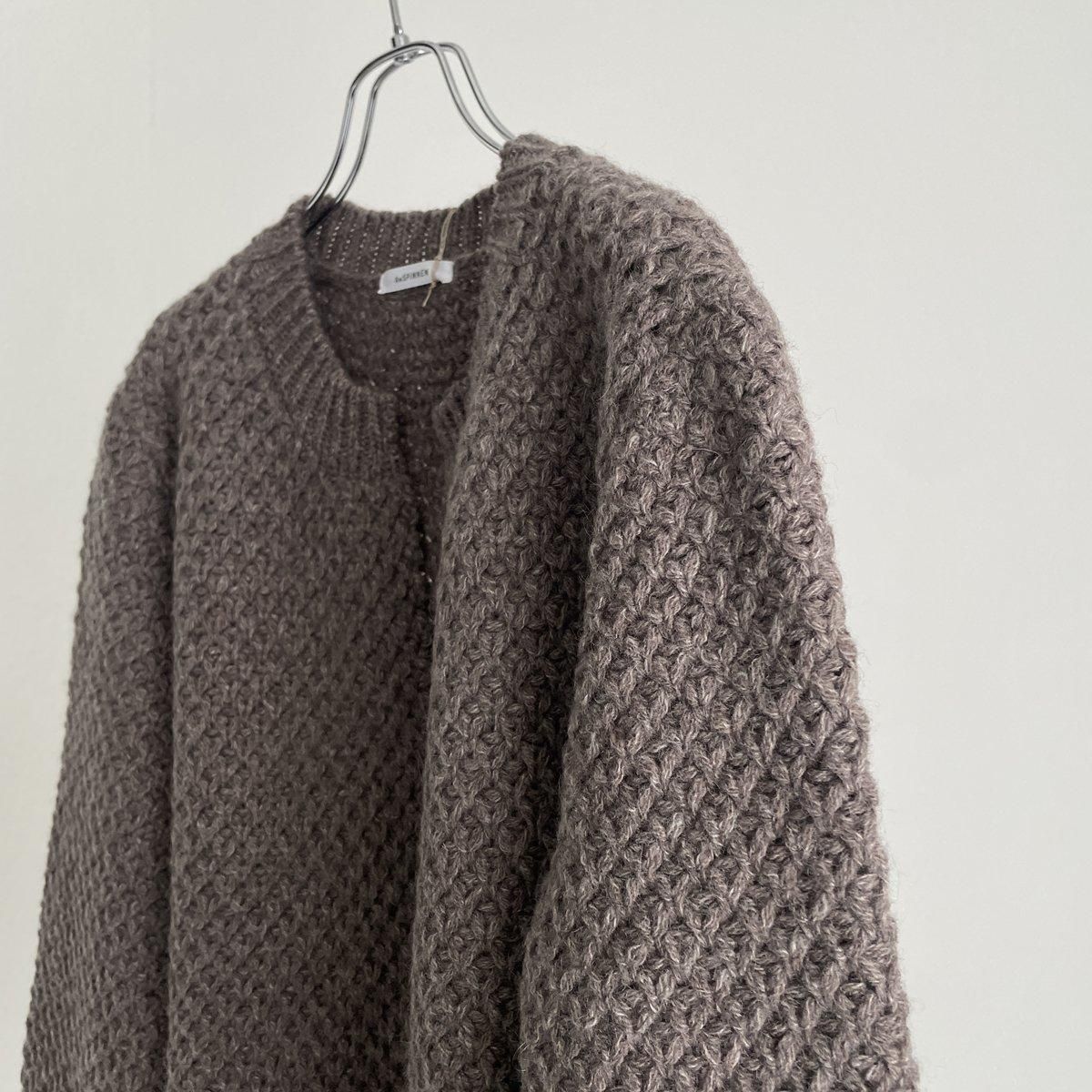 ANSPINNEN crew neck waffle cardigan(ヤク×カムバックラム)/ANS
