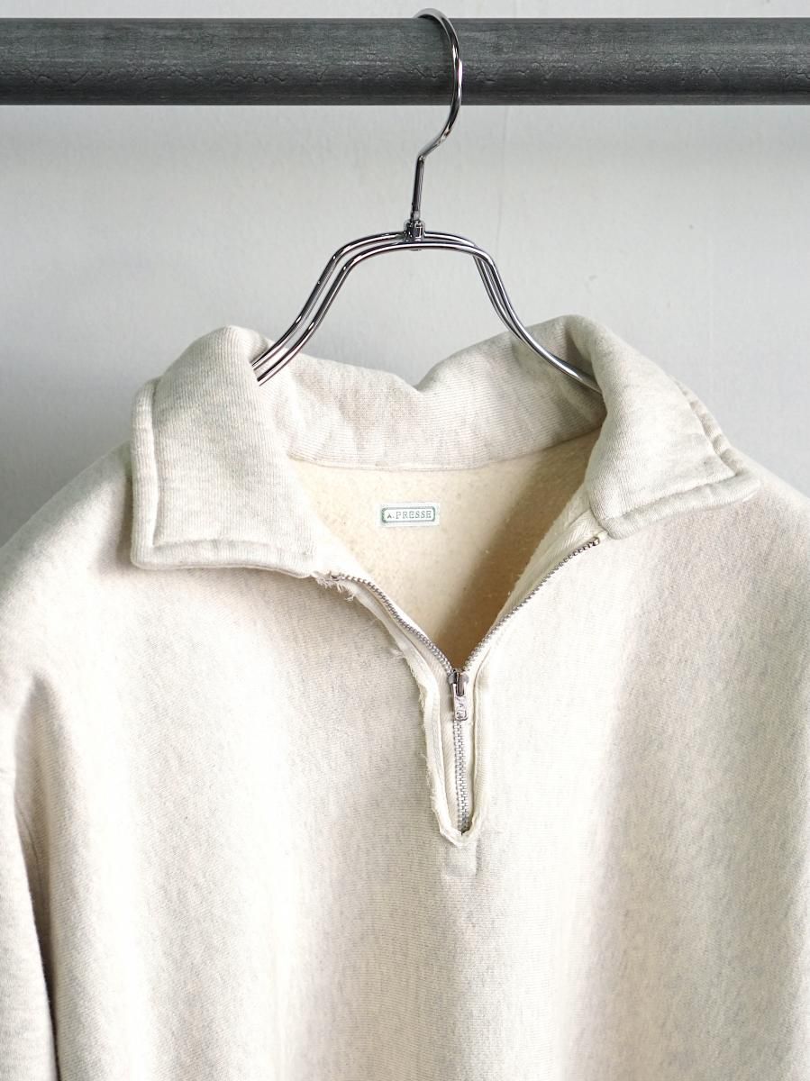A.PRESSE 2025 Style 1 Vintage Half Zip Sweat Shirt / 25SAP A.PRESSE 2025 Style 1 Vintage Half Zip Sweat Shirt / 25SAP