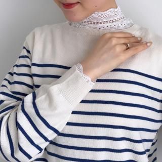 ROSEMUNDE シルクハイネックレース長袖カットソー/5023*CS#IT ROSEMUNDE シルクハイネックレース長袖カットソー/5023*CS#IT