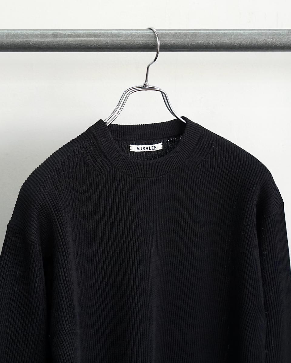 25SS AURALEE FLAT YARN RIB KNIT P/O / A25SP01SY*KN#GH 25SS AURALEE FLAT YARN RIB KNIT P/O / A25SP01SY*KN#GH