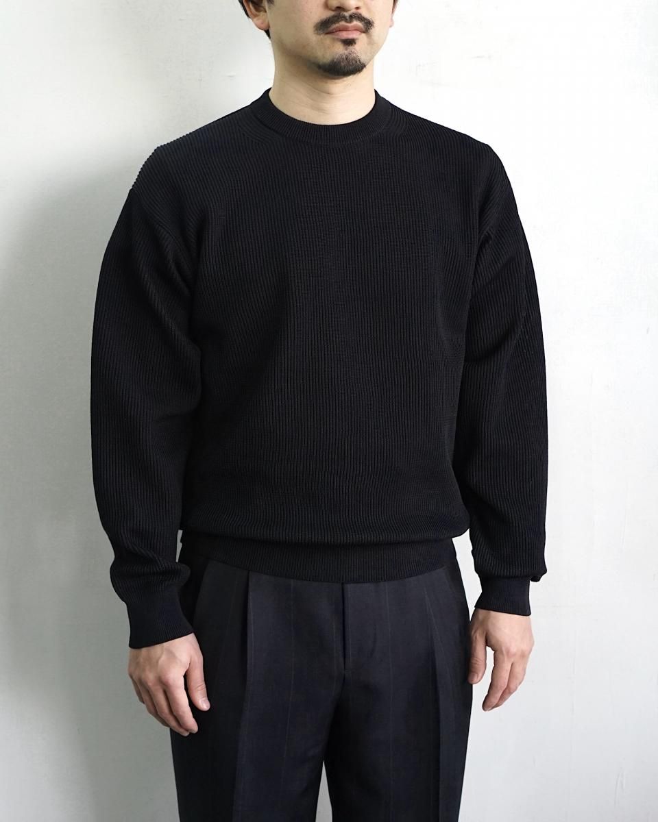 25SS AURALEE FLAT YARN RIB KNIT P/O / A25SP01SY*KN#GH 25SS AURALEE FLAT YARN RIB KNIT P/O / A25SP01SY*KN#GH