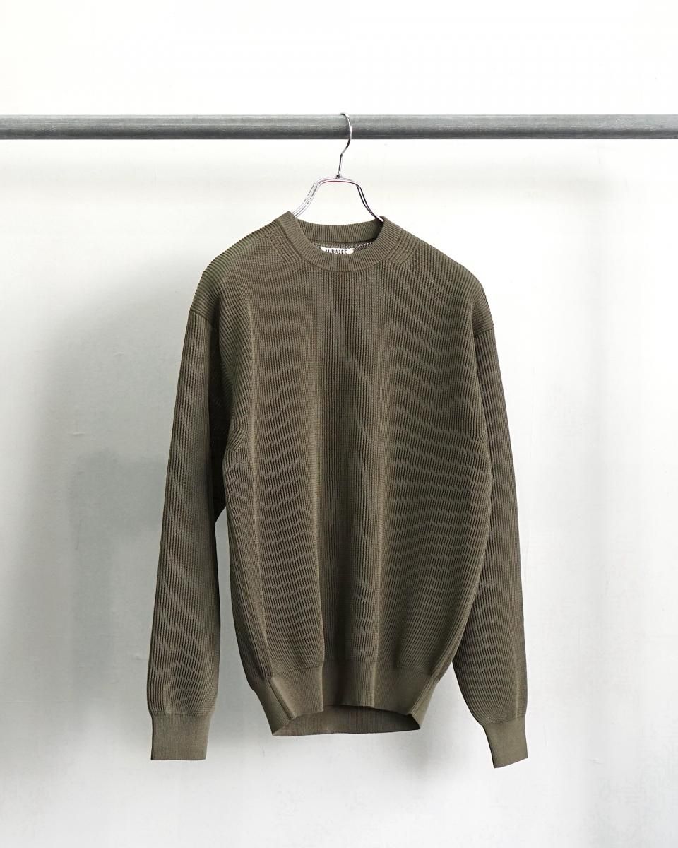 25SS AURALEE FLAT YARN RIB KNIT P/O / A25SP01SY*KN#GH 25SS AURALEE FLAT YARN RIB KNIT P/O / A25SP01SY*KN#GH