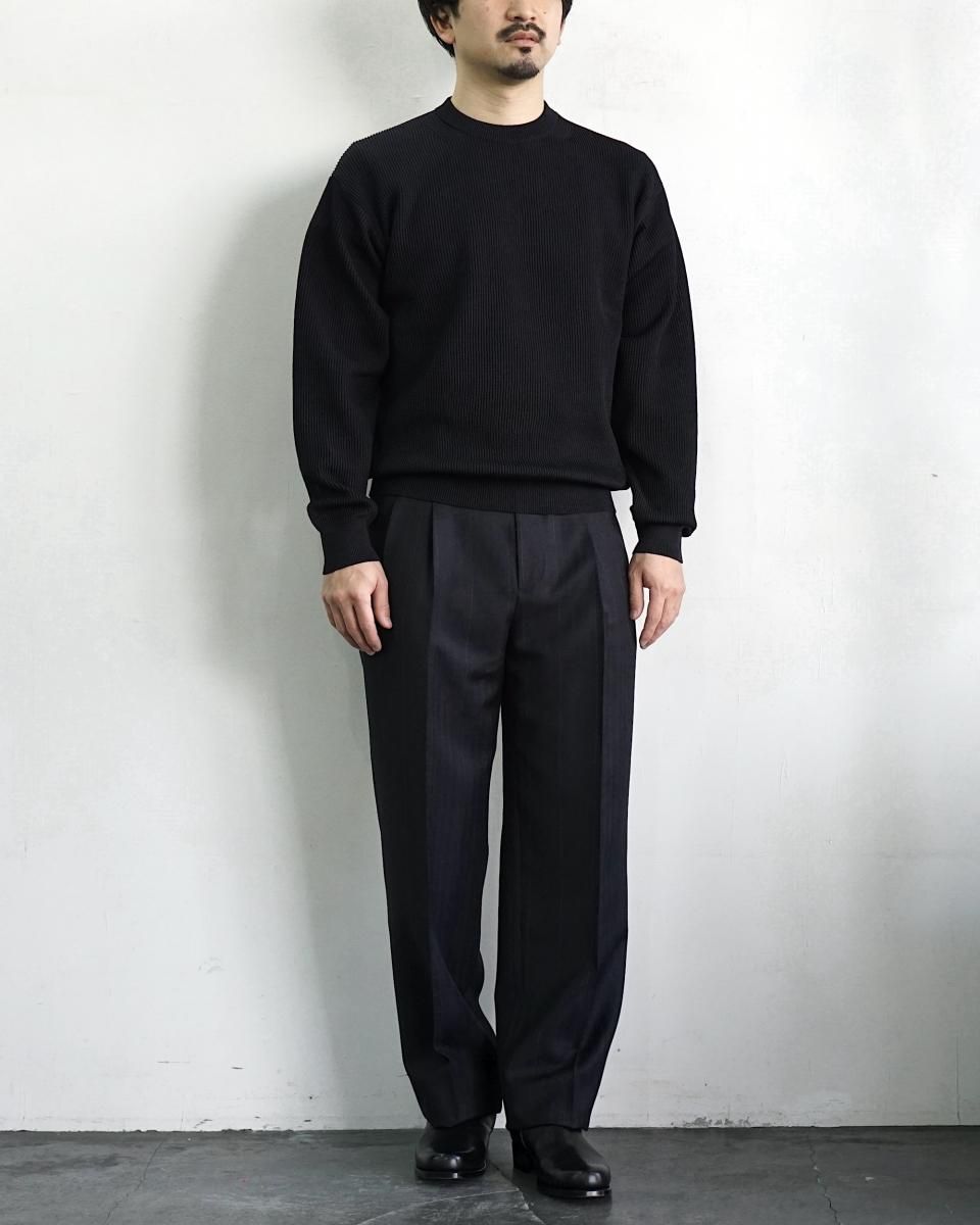 25SS AURALEE BLUEFACED WOOL TWO-TUCK SLACKS / A25SP02BA*PT 25SS AURALEE BLUEFACED WOOL TWO-TUCK SLACKS / A25SP02BA*PT