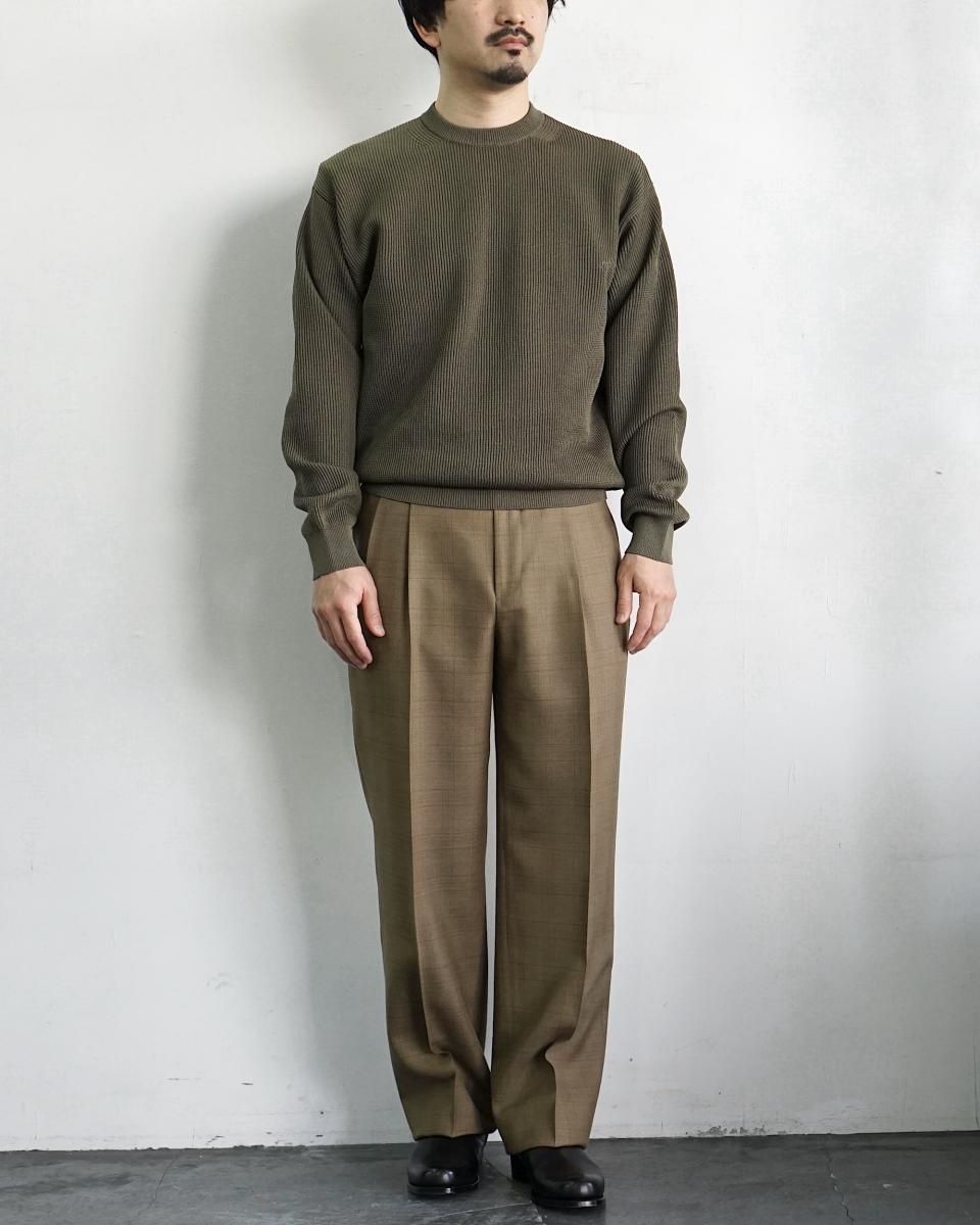 25SS AURALEE BLUEFACED WOOL TWO-TUCK SLACKS / A25SP02BA*PT 25SS AURALEE BLUEFACED WOOL TWO-TUCK SLACKS / A25SP02BA*PT