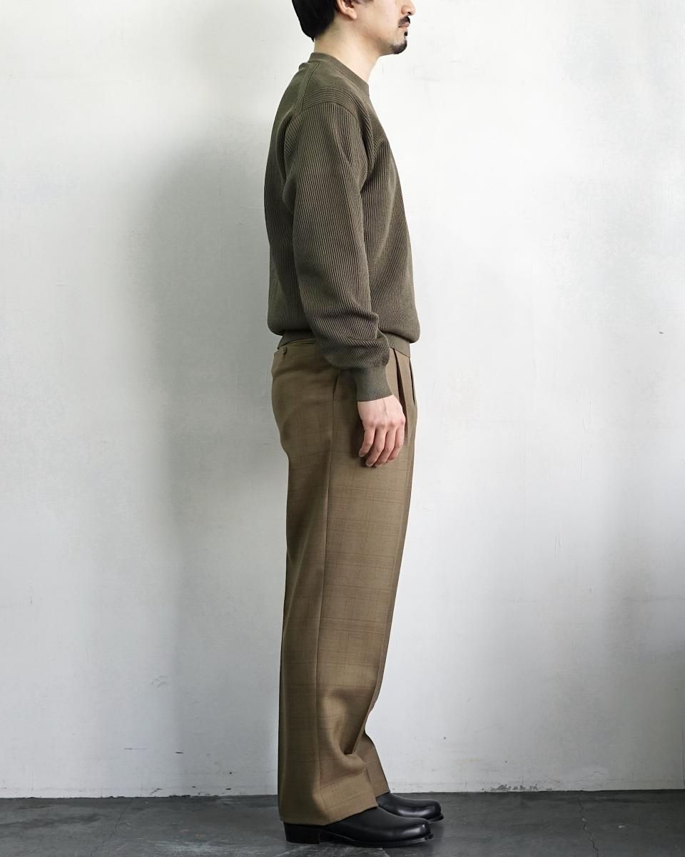 25SS AURALEE BLUEFACED WOOL TWO-TUCK SLACKS / A25SP02BA*PT 25SS AURALEE BLUEFACED WOOL TWO-TUCK SLACKS / A25SP02BA*PT