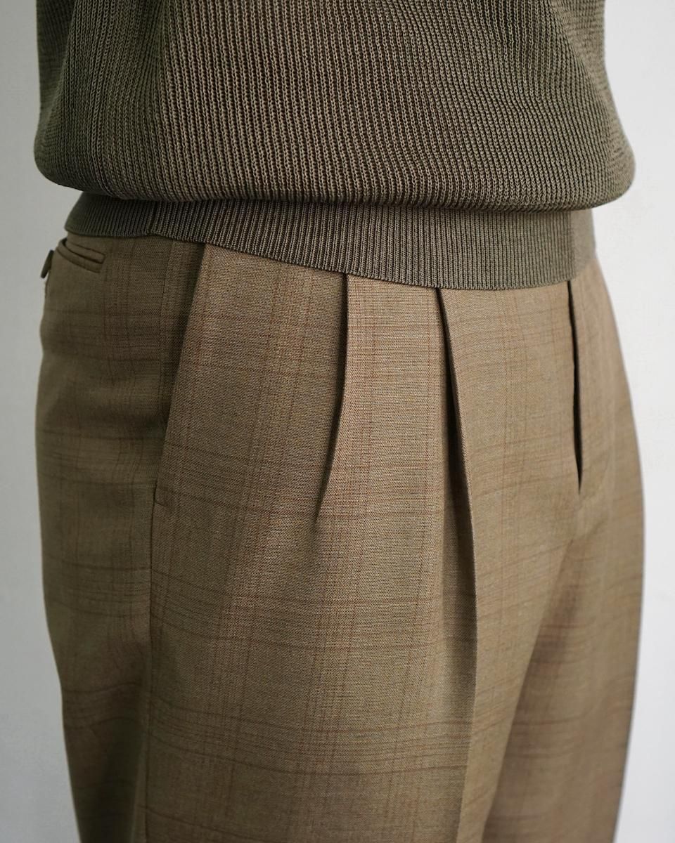 25SS AURALEE BLUEFACED WOOL TWO-TUCK SLACKS / A25SP02BA*PT 25SS AURALEE BLUEFACED WOOL TWO-TUCK SLACKS / A25SP02BA*PT