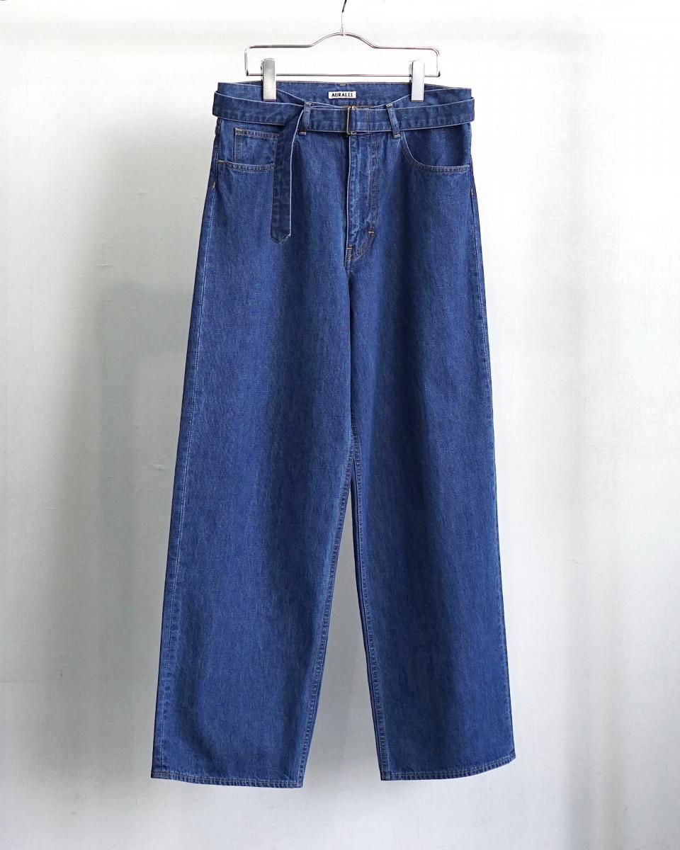 25SS AURALEE SELVEDGE LIGHT OZ DENIM BELTED PANTS 25SS AURALEE SELVEDGE LIGHT OZ DENIM BELTED PANTS