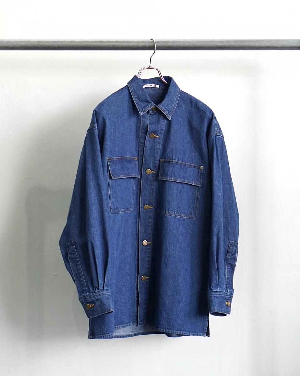 25SS AURALEE SELVEDGE LIGHT OZ DENIM SHIRT / A25SS01SD*SL#GH 25SS AURALEE SELVEDGE LIGHT OZ DENIM SHIRT / A25SS01SD*SL#GH