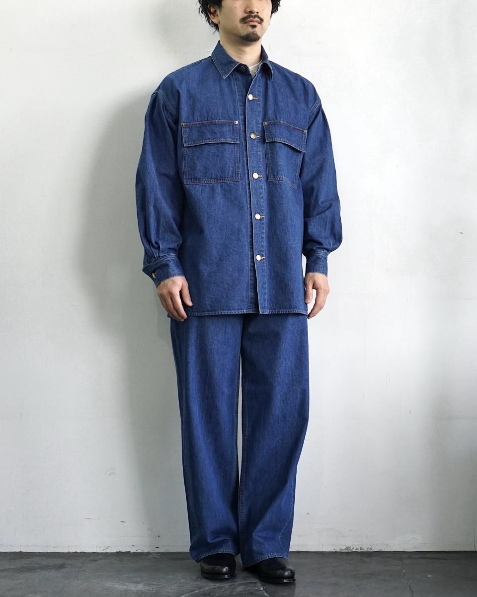 25SS AURALEE SELVEDGE LIGHT OZ DENIM SHIRT / A25SS01SD*SL#GH 25SS AURALEE SELVEDGE LIGHT OZ DENIM SHIRT / A25SS01SD*SL#GH