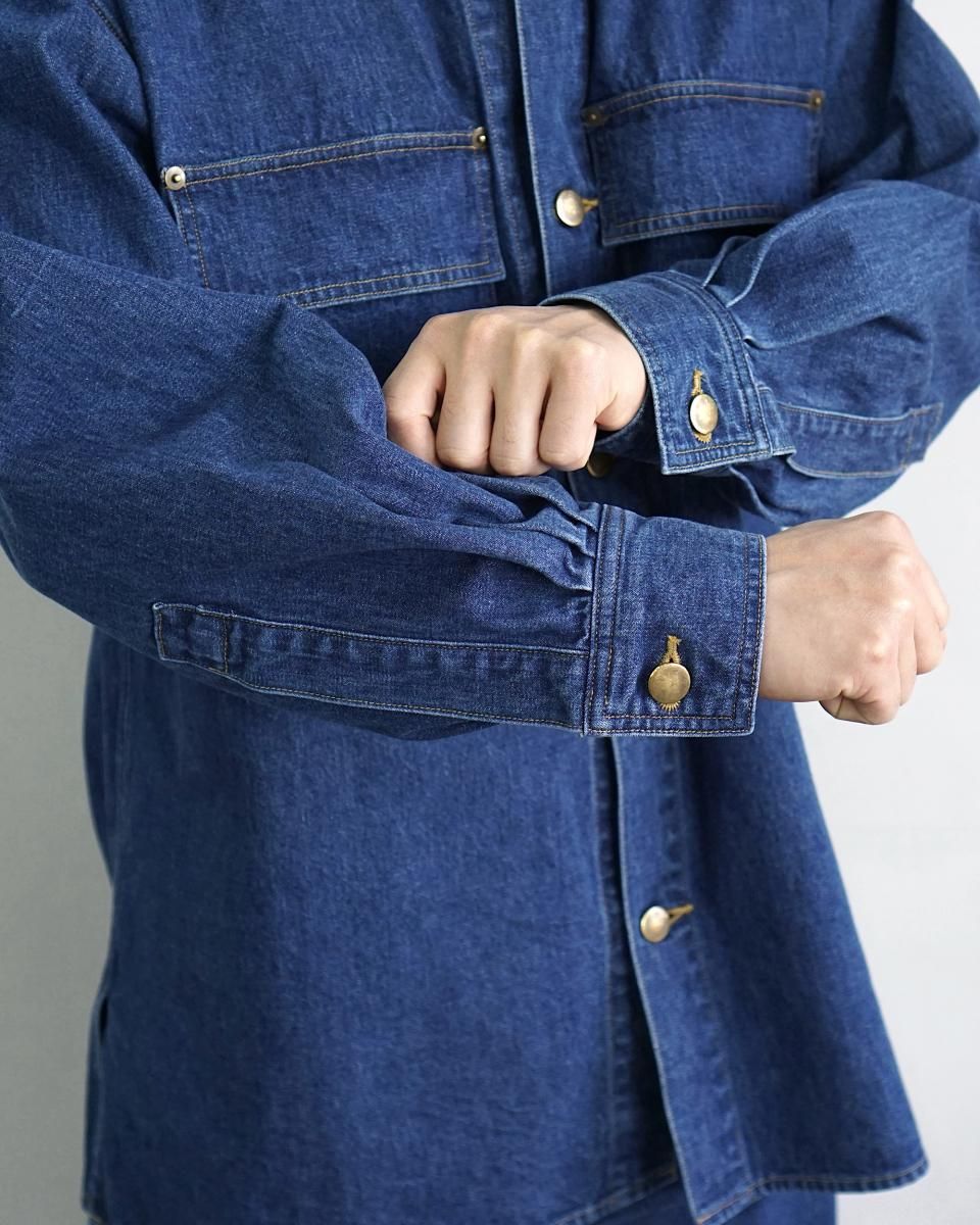 25SS AURALEE SELVEDGE LIGHT OZ DENIM SHIRT / A25SS01SD*SL#GH 25SS AURALEE SELVEDGE LIGHT OZ DENIM SHIRT / A25SS01SD*SL#GH