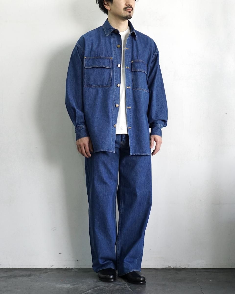 25SS AURALEE SELVEDGE LIGHT OZ DENIM SHIRT / A25SS01SD*SL#GH 25SS AURALEE SELVEDGE LIGHT OZ DENIM SHIRT / A25SS01SD*SL#GH