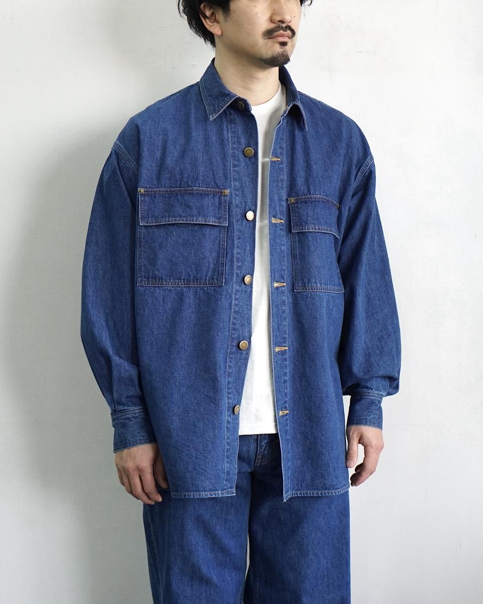 25SS AURALEE SELVEDGE LIGHT OZ DENIM SHIRT / A25SS01SD*SL#GH 25SS AURALEE SELVEDGE LIGHT OZ DENIM SHIRT / A25SS01SD*SL#GH