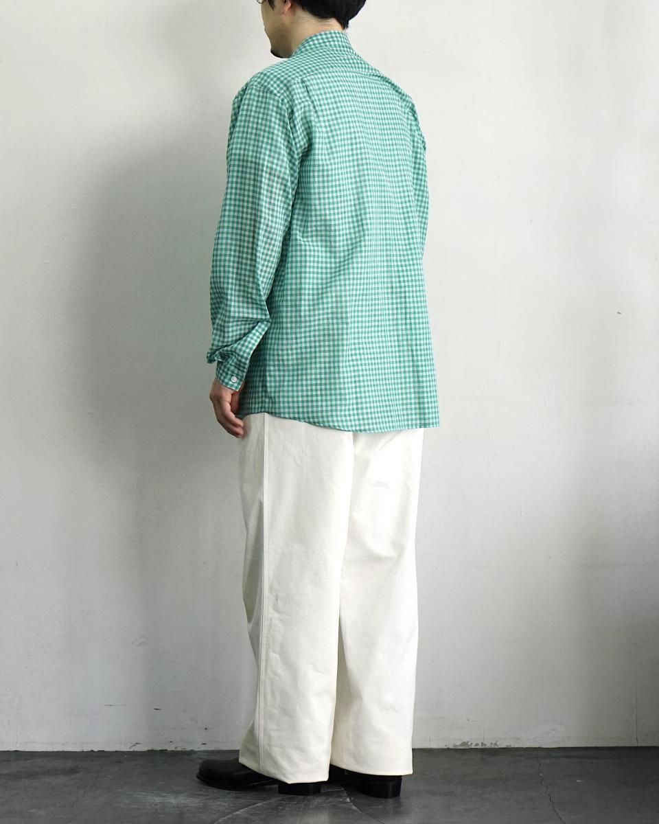25SS AURALEE AIRY LIGHT COTTON CHECK P/O SHIRT / A25SS02GC
