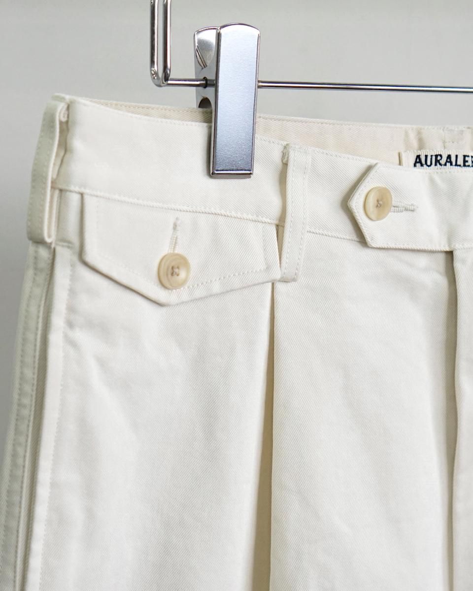 25SS AURALEE WASHED FINX CHINO ONE-TUCK PANTS / A25SP02FC*PT 25SS AURALEE WASHED FINX CHINO ONE-TUCK PANTS / A25SP02FC*PT