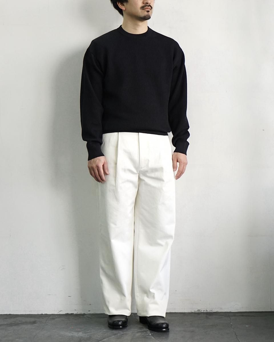 25SS AURALEE WASHED FINX CHINO ONE-TUCK PANTS / A25SP02FC*PT 25SS AURALEE WASHED FINX CHINO ONE-TUCK PANTS / A25SP02FC*PT