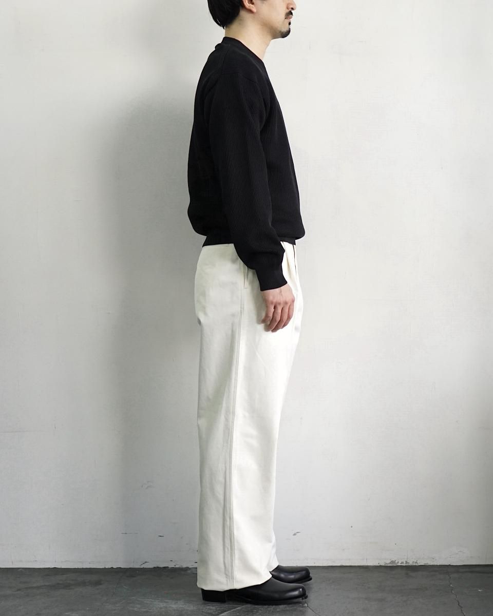 25SS AURALEE WASHED FINX CHINO ONE-TUCK PANTS / A25SP02FC*PT 25SS AURALEE WASHED FINX CHINO ONE-TUCK PANTS / A25SP02FC*PT
