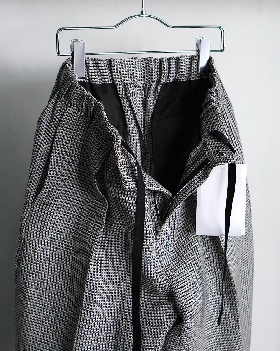 25SS nonnotte Draping Elastic In Tuck Wide Trousers (African 25SS nonnotte Draping Elastic In Tuck Wide Trousers (African