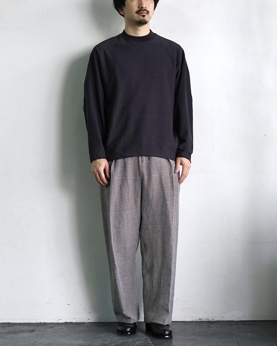 25SS nonnotte Draping Elastic In Tuck Wide Trousers (African 25SS nonnotte Draping Elastic In Tuck Wide Trousers (African