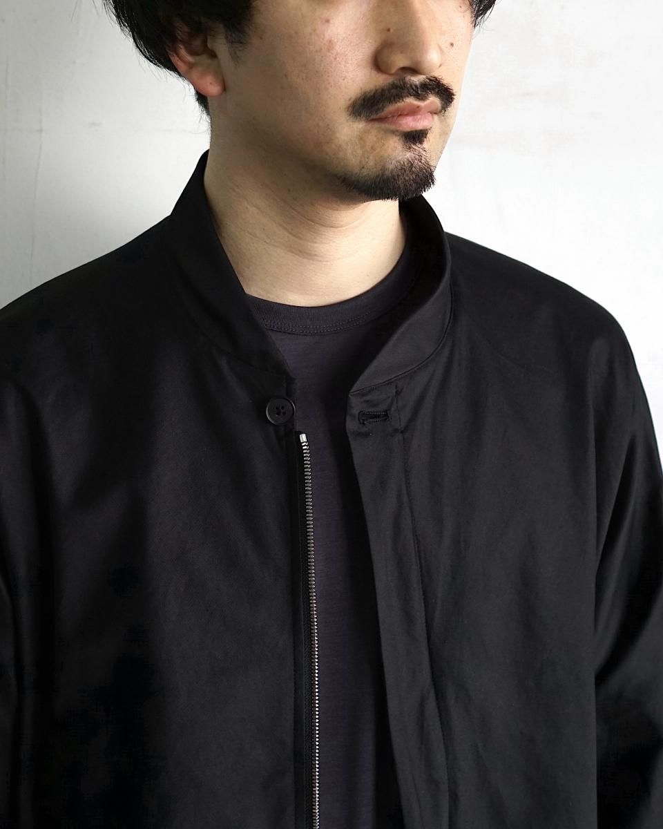 25SS nonnotte Draping Bias Sleeve Zip Up Blouson (Suvin Gold
