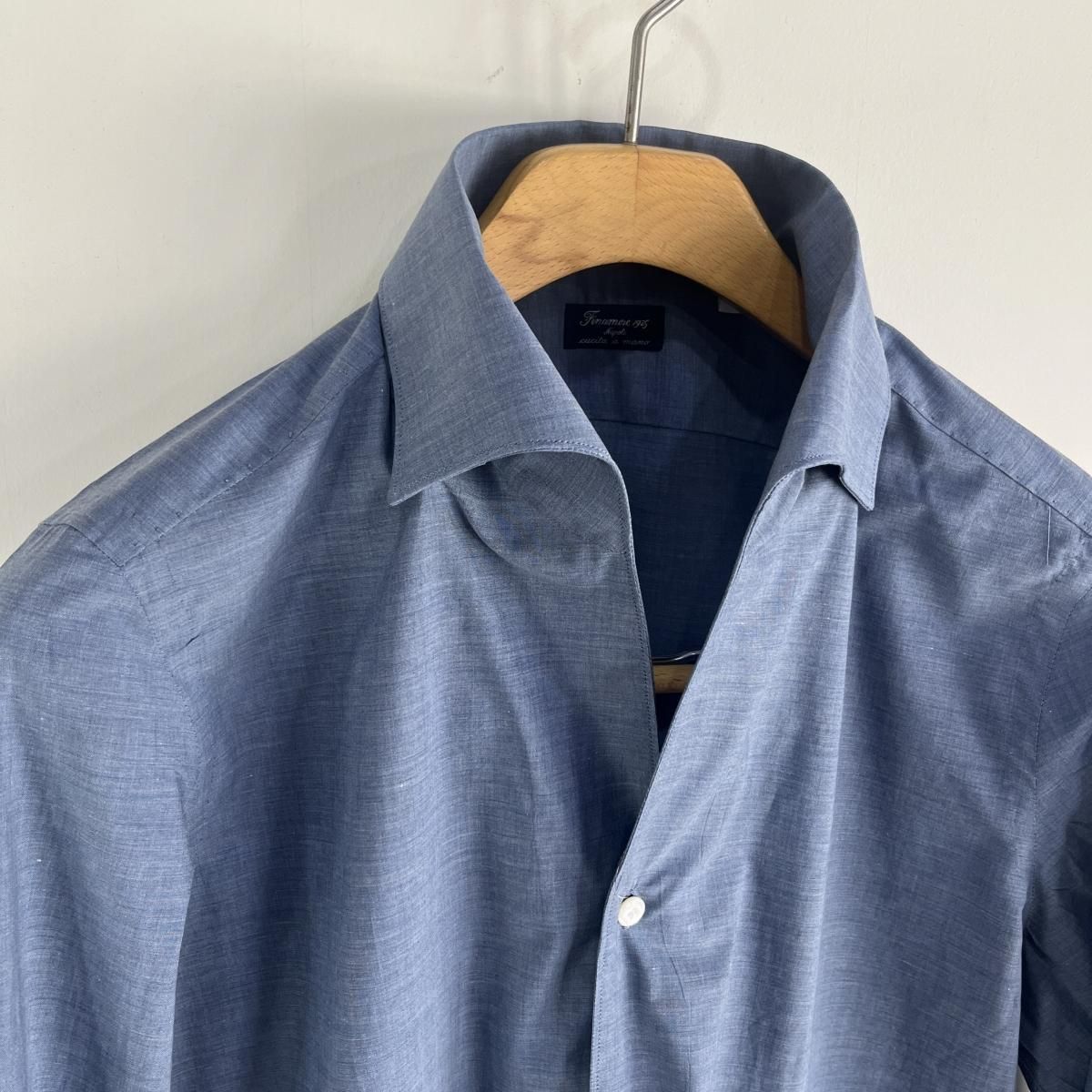 セール30%off】フィナモレ シャンブレー隠しボタンダウン